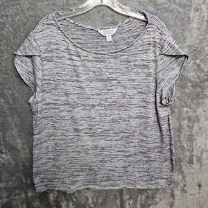 Market Spruce Women's 2XL Top gray white top rayon blend